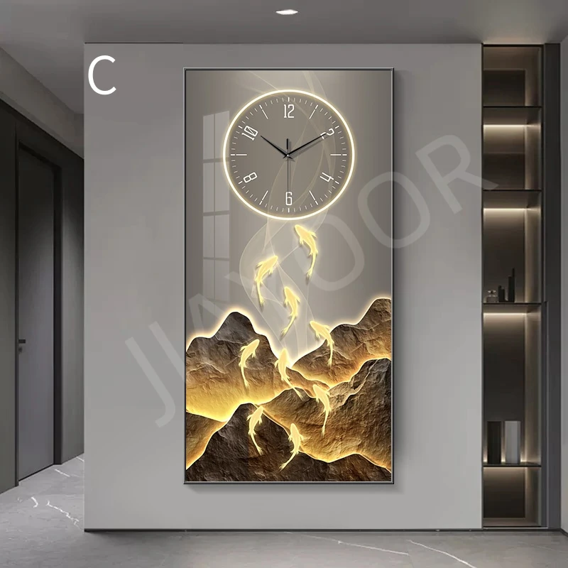 Modern Creative LED Wall Clock Lamps Mural Lighting 10
