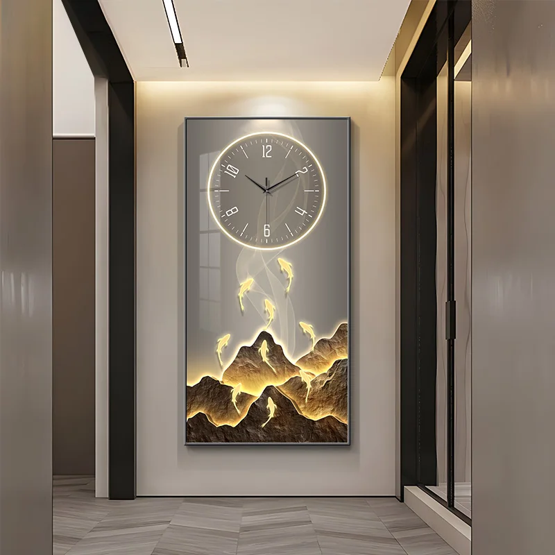Modern Creative LED Wall Clock Lamps Mural Lighting 4