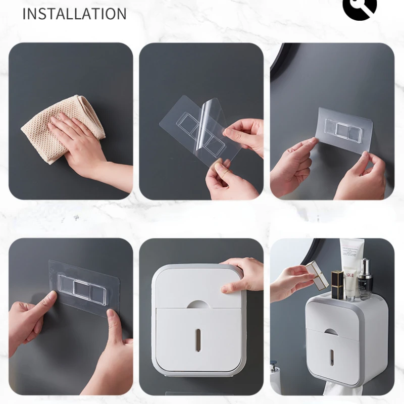 Storage Box Toilet Paper Organizer Waterproof 4