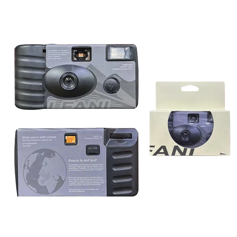 35mm Disposable Film Camera Built-in Flash One Time Use Camera 27 Photos Retro 11