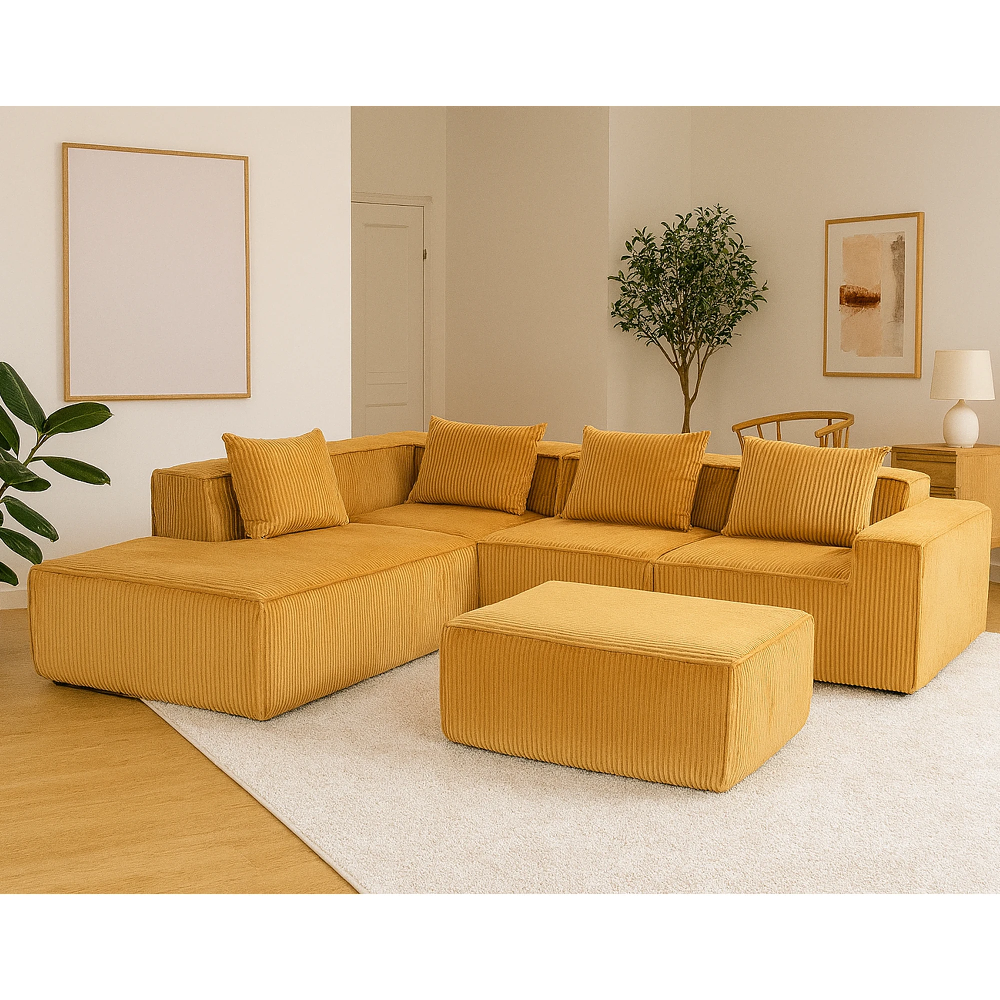Sectional boneless Couch with L-Shape 8