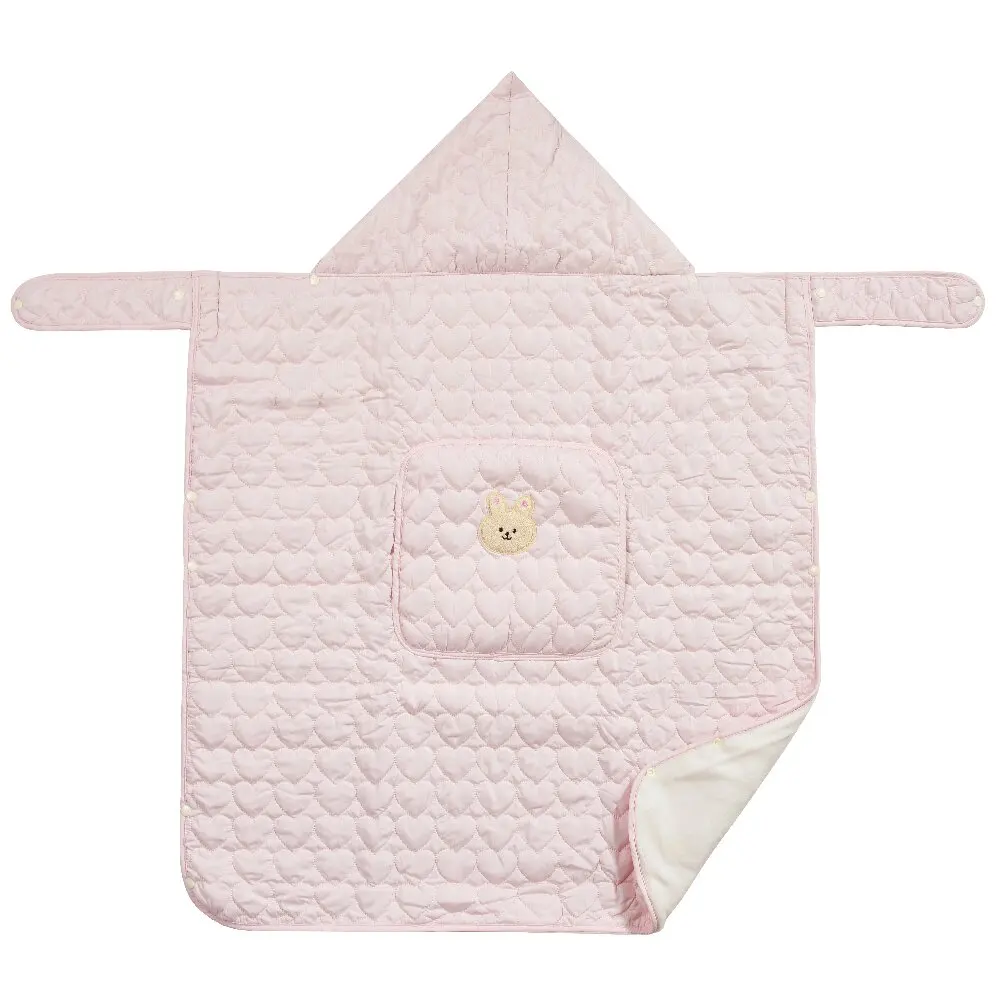 Windproof Baby Stroller Blanket Thick Fleece Sling Cover Bear Bunny Winter Newborn Swaddle Wrap Hooded Infant 8