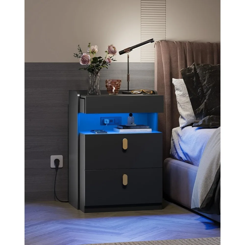 Nighstand with Charging Station, Night Stand 5