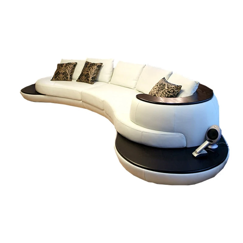MANBAS Top Grain Genuine Leather Sofa 5