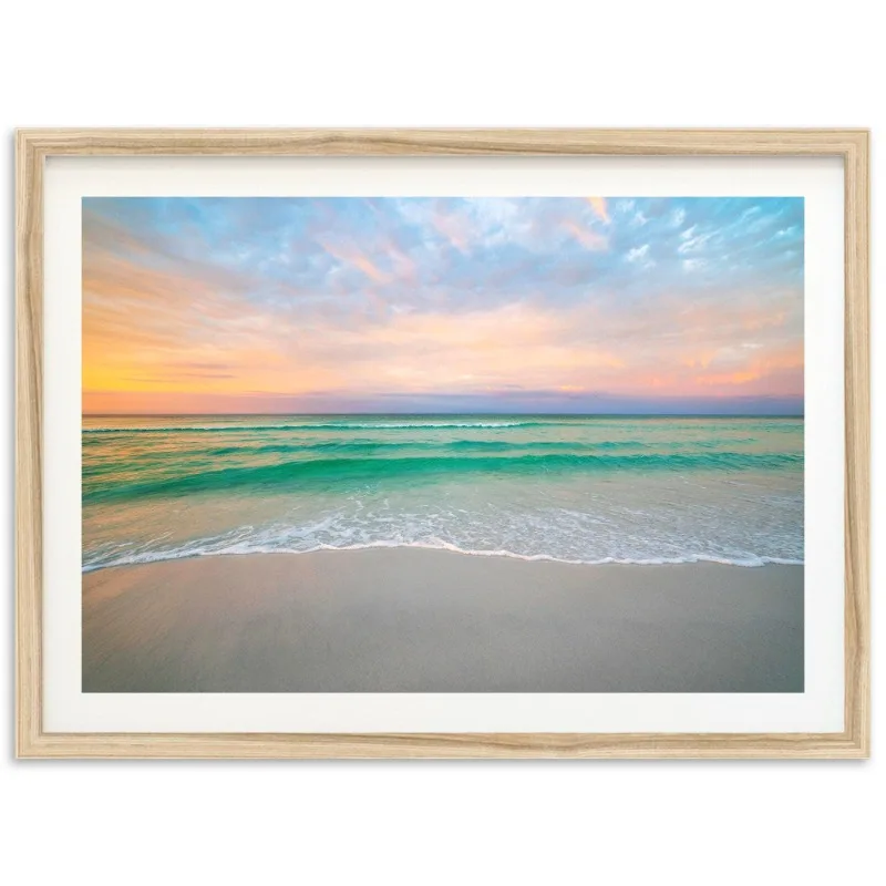 Modern Blue Ocean Waves Surf Poster Summer Seascape Coastal Beach 8