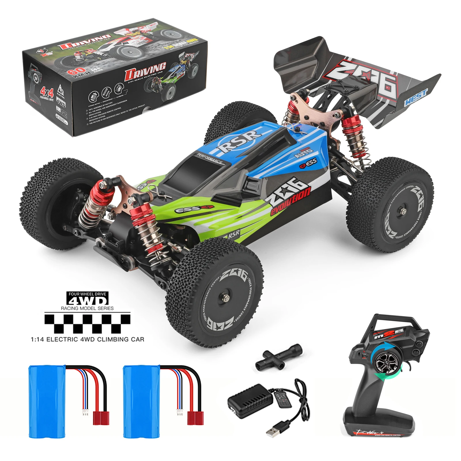WLtoys 144001 Racing RC Car,1:14 Scale High Speed Remote 2