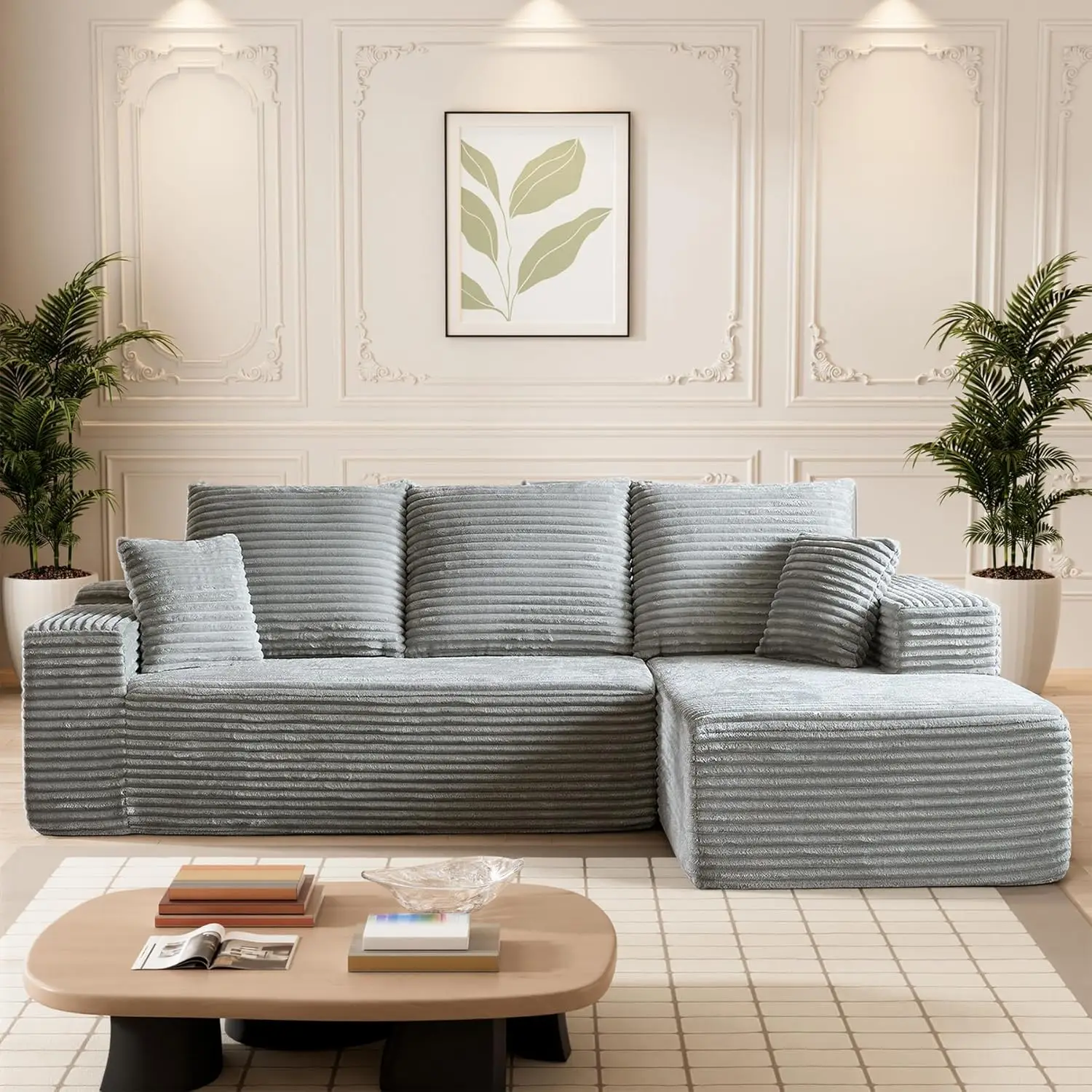 Modular Sectional Sofa Cloud Sectional Couch, 107 7