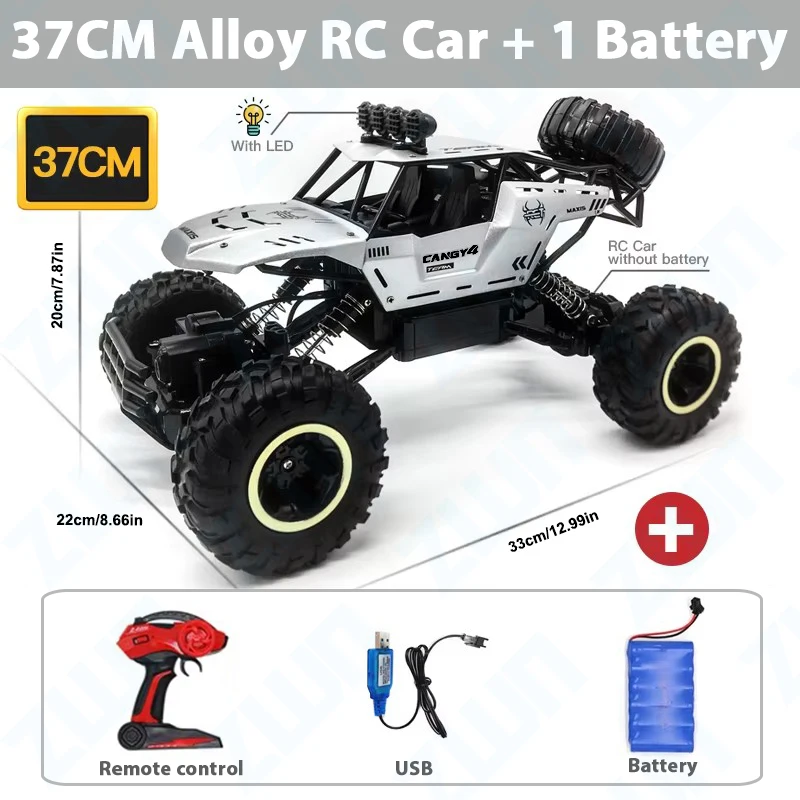 ZWN 1:12 / 1:16 4WD RC Car With Led Lights 2.4G Radio Remote Control 19