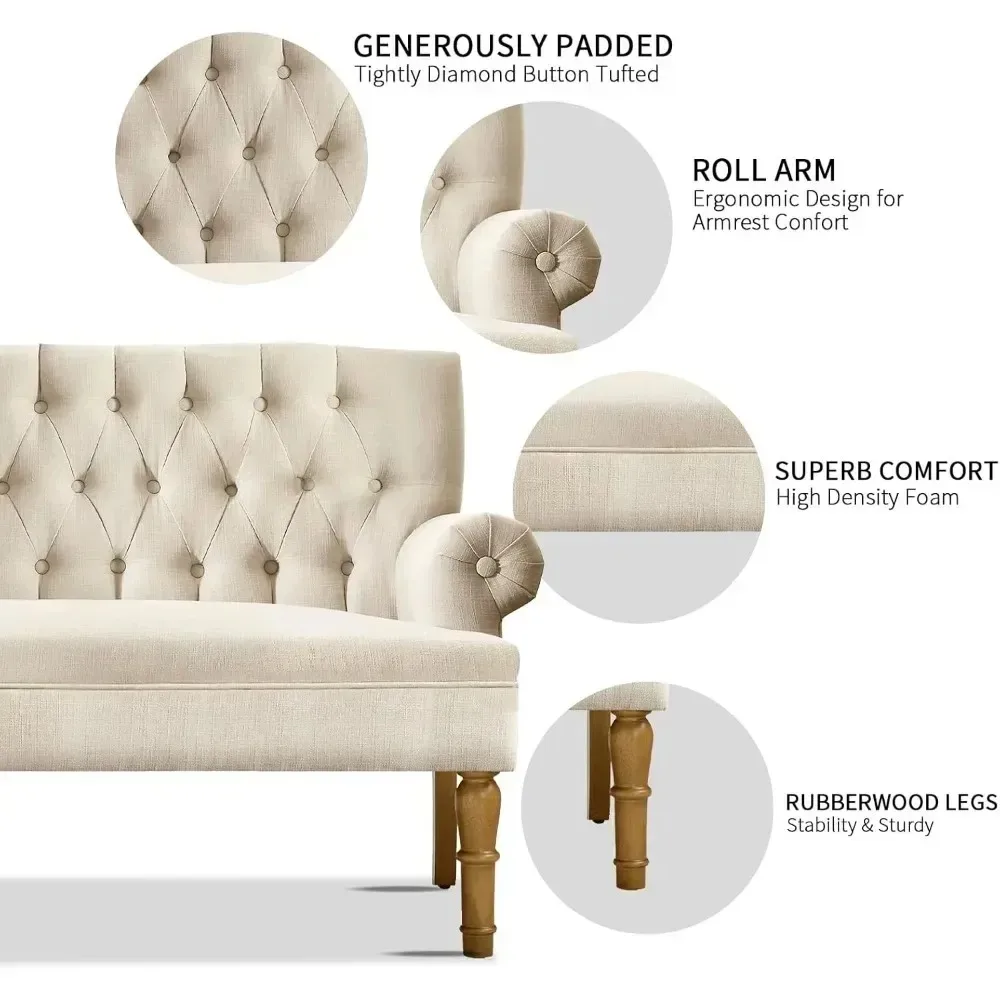 Living Room Loveseat Sofa Set Couch 4