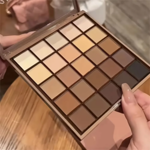 25 color eyeshadow palette - matte and shimmer, high pigmy brown nude, 1