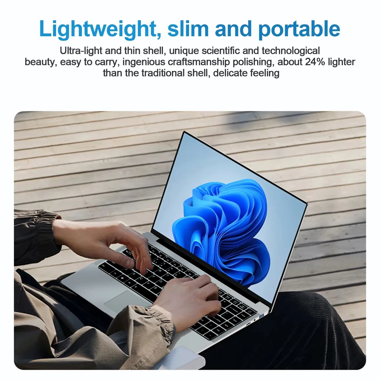 14.1inch Intel Atom A3950 Laptop Computer Windows 11 5