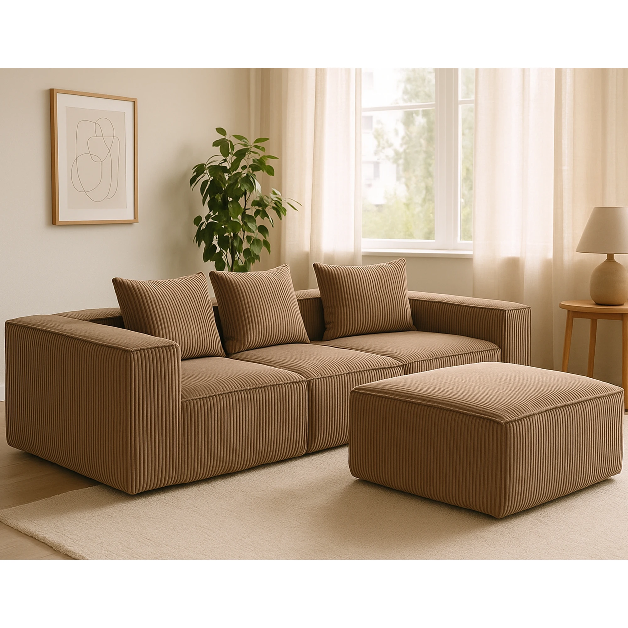 Sectional boneless Couch with L-Shape 23
