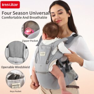 3 In 1 Baby Carrier Multi-functional Childs Waist Stool Breathable Waist Stool With Hip Seat Front 1