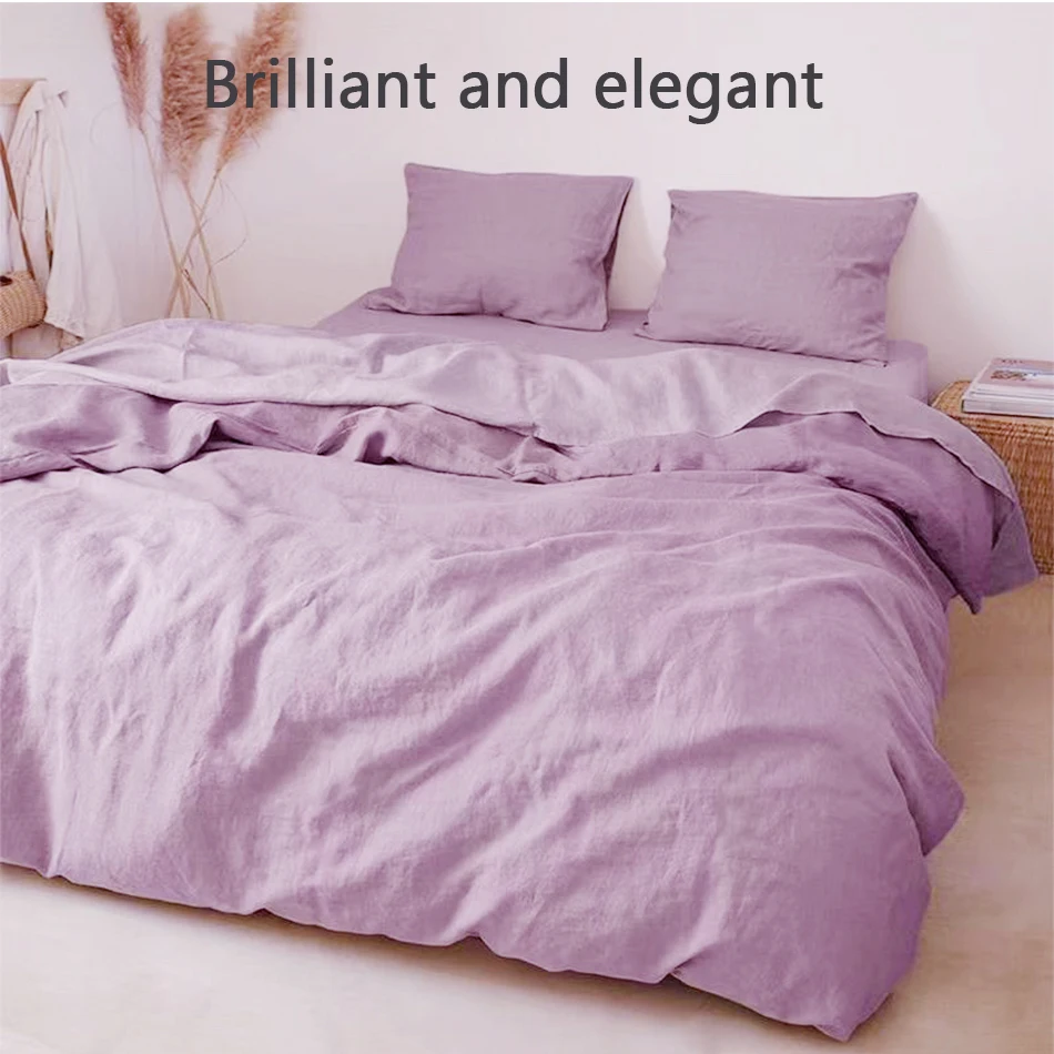 100% Linen Bed Duvet Cover Stone Washed France Linen 7