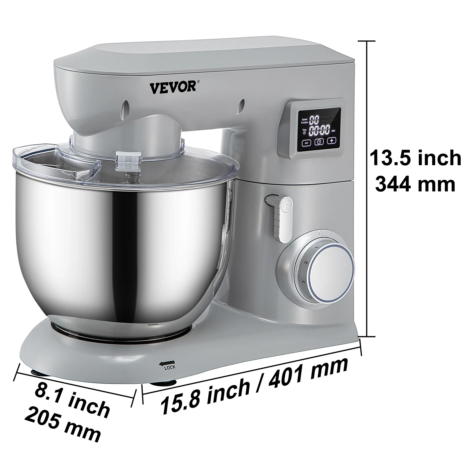 SucceBuy 5.5/7LElectric Stand Mixer with 6Speeds 10