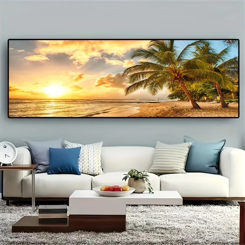 Classic Vintage Moonlight Sea View Canvas Poster 7