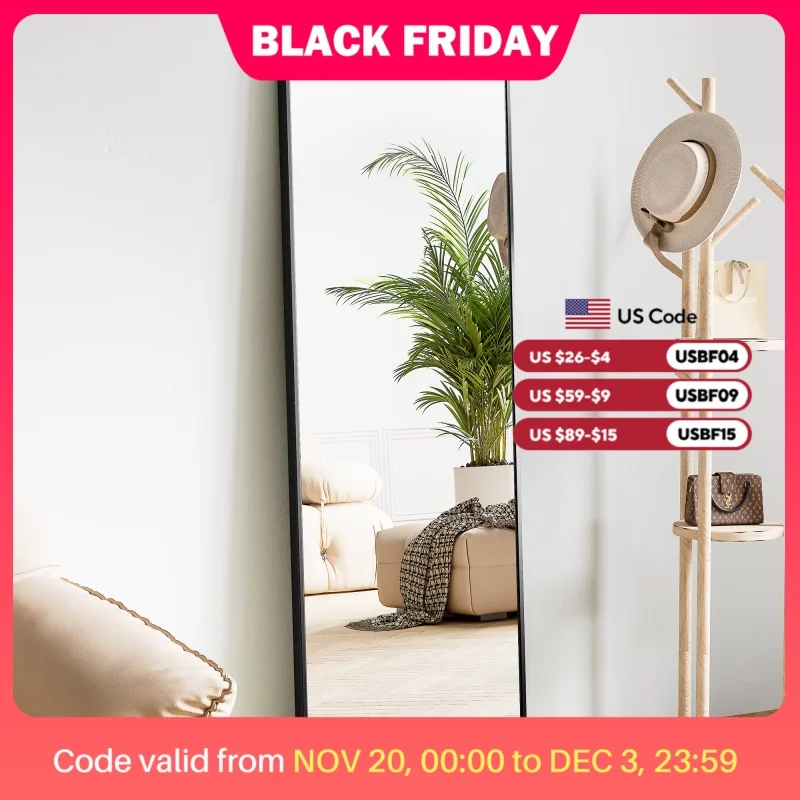 JHK 64" x21" Full Body Wall Mirror 1