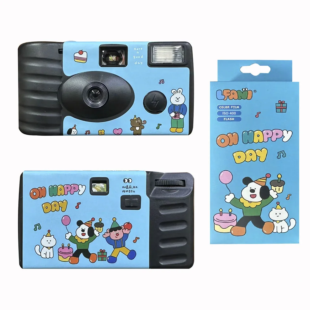 35mm Disposable Film Camera Built-in Flash One Time Use Camera 27 Photos Retro 10