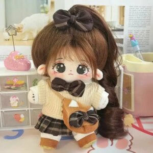 20cm Cute Idol Plush Cotton Star Dolls Kawaii Panda QiZai Dolls Can Change Clothes 1