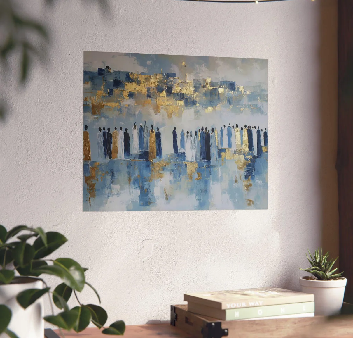 Abstract Jewish Wall Painting Art, Hotel Decor Luxury Jew Murals Art, 12