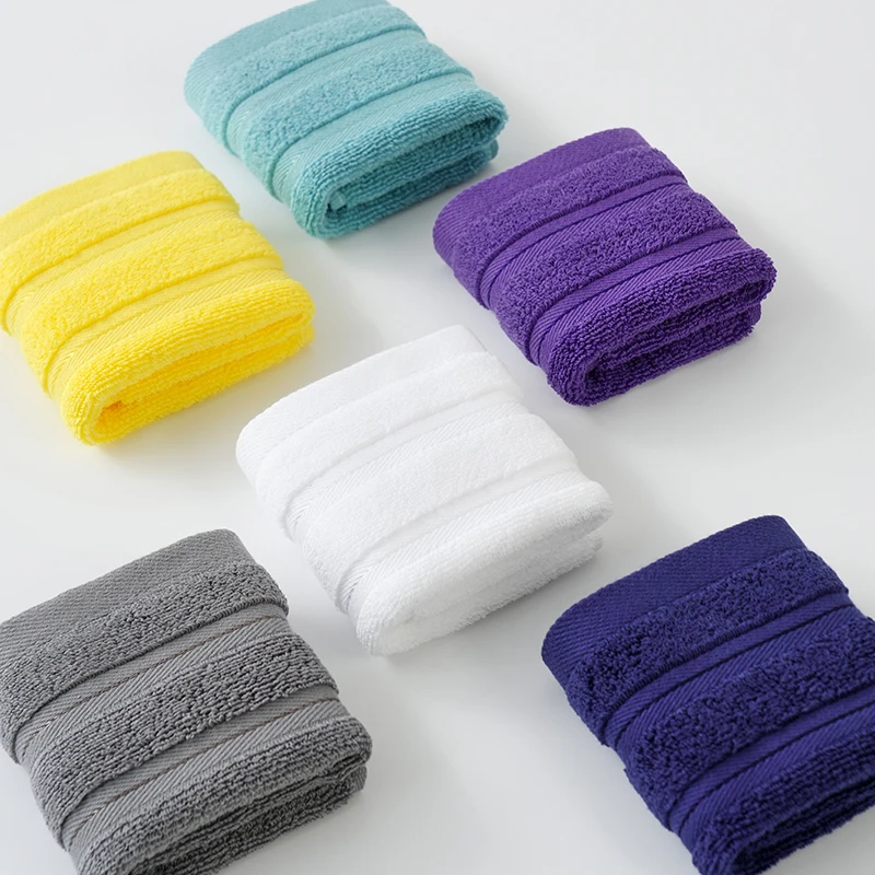 10pcs Customized Embroidery Logo Towel Navy Blue Soft Salon Towels 3
