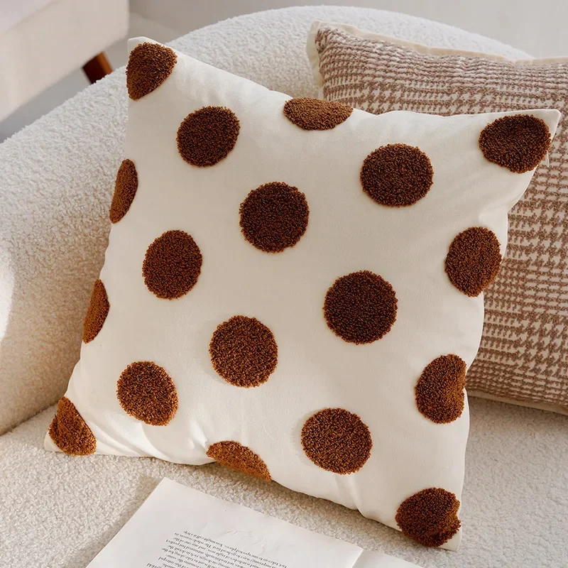 30x50/45x45CM Light Luxury Throw Pillow Cover Brown French Stamping 10