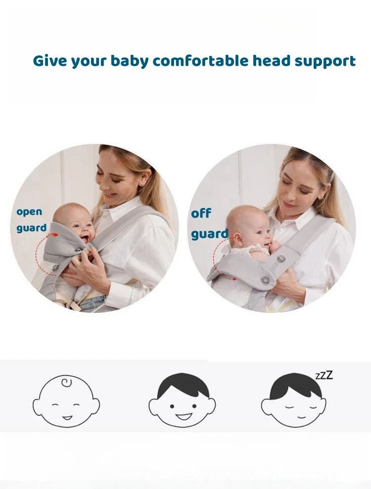Ergonomic Newborn Baby Carrier With Hipseat Storage Bags 0-36 Months Front Facing Stool 4