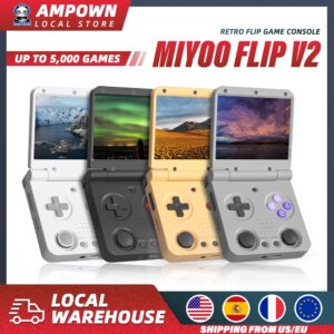 MIYOO Flip V2 Handheld Game Players 3.5''IPS Screen LGift Gaming 1