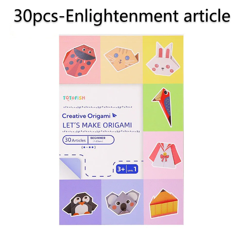 Origami Kit 30/108 Sheets Origami Paper Craft Guiding Book DIY Art 10