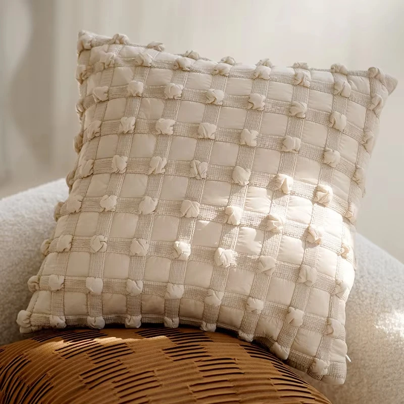 30x50/45x45CM Light Luxury Throw Pillow Cover Brown French Stamping 16
