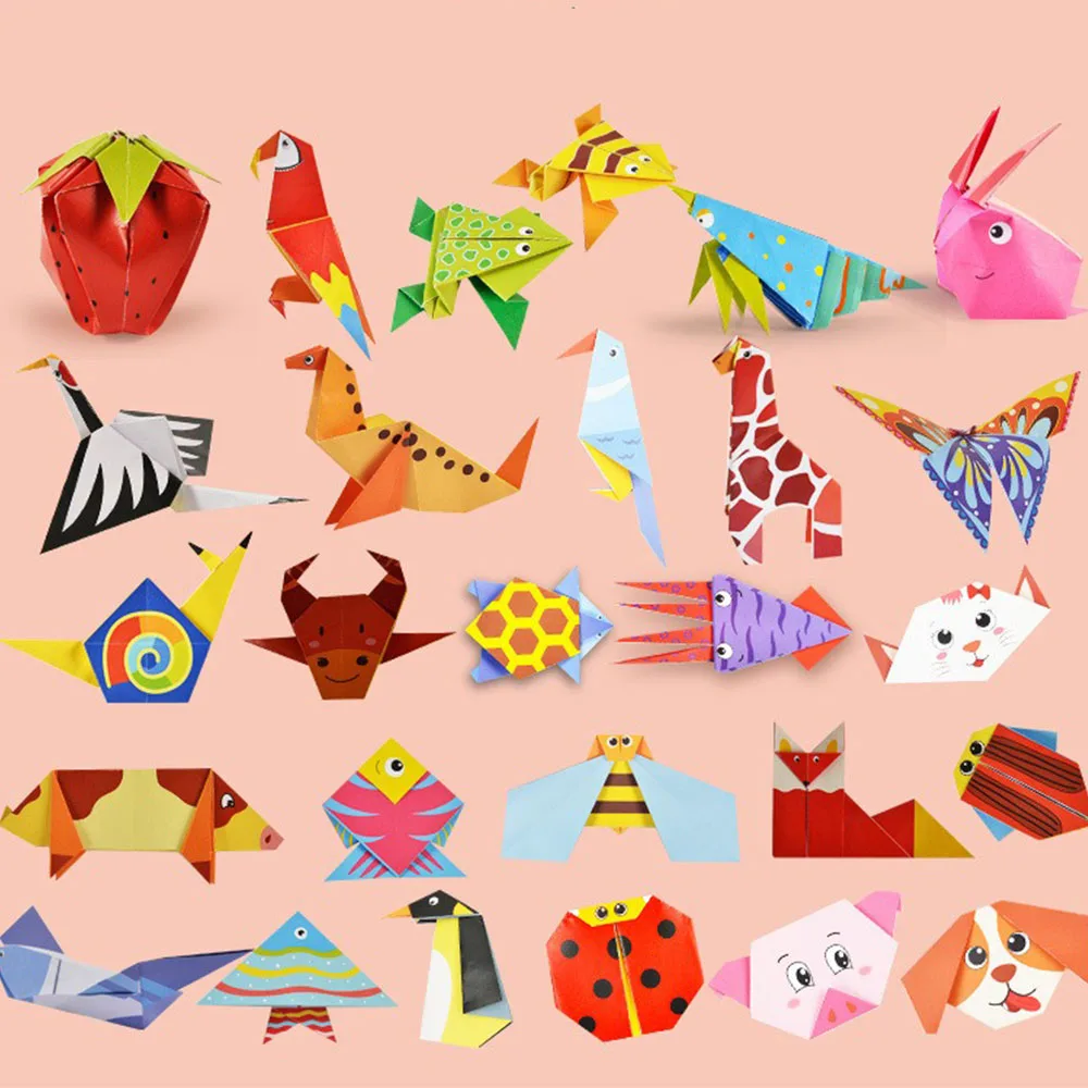 Origami Kit 30/108 Sheets Origami Paper Craft Guiding Book DIY Art 6