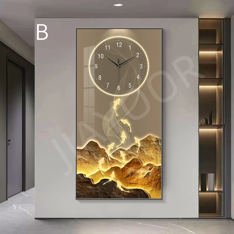 Modern Creative LED Wall Clock Lamps Mural Lighting 11
