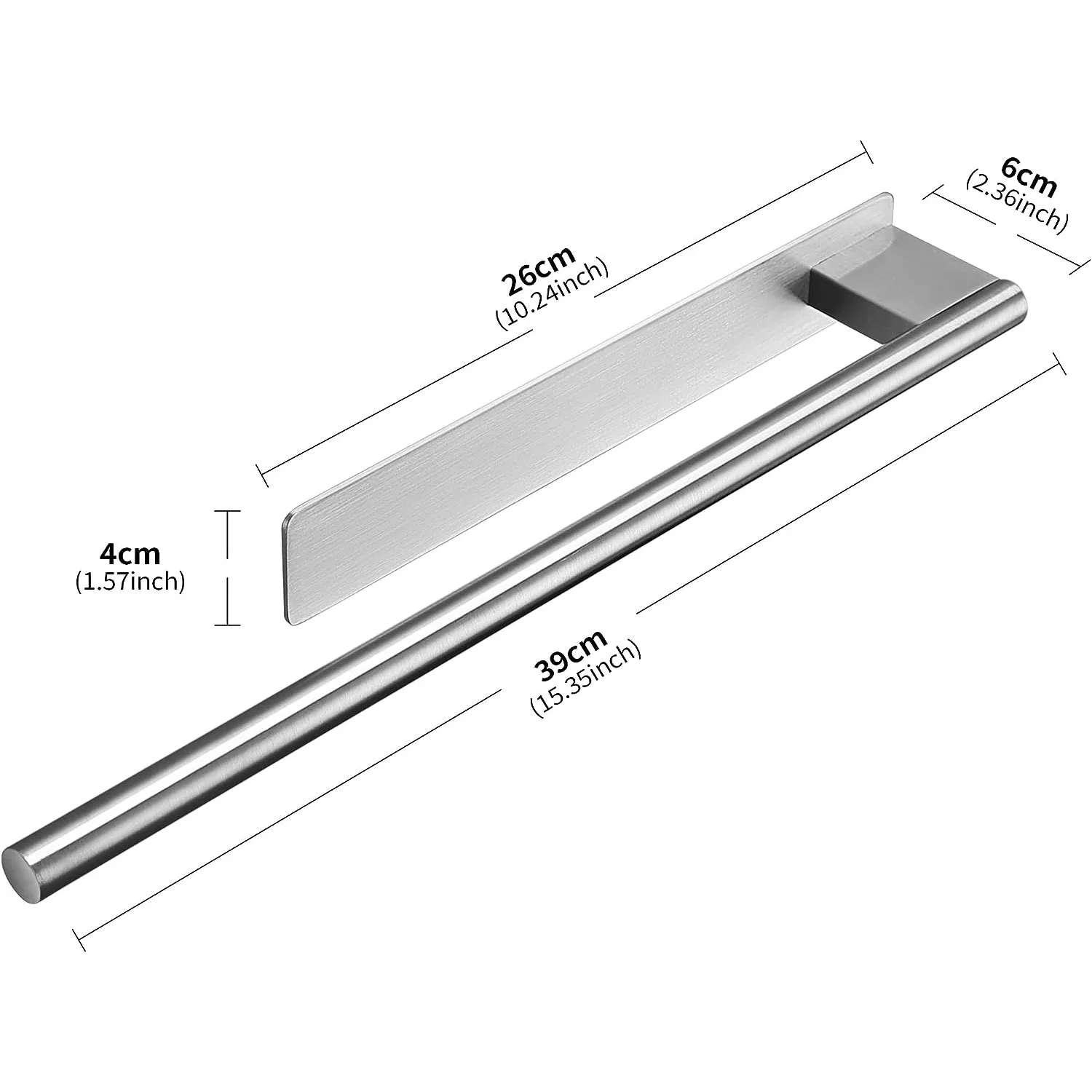 Stainless Steel Towel Bar Home Double-pole Set 6
