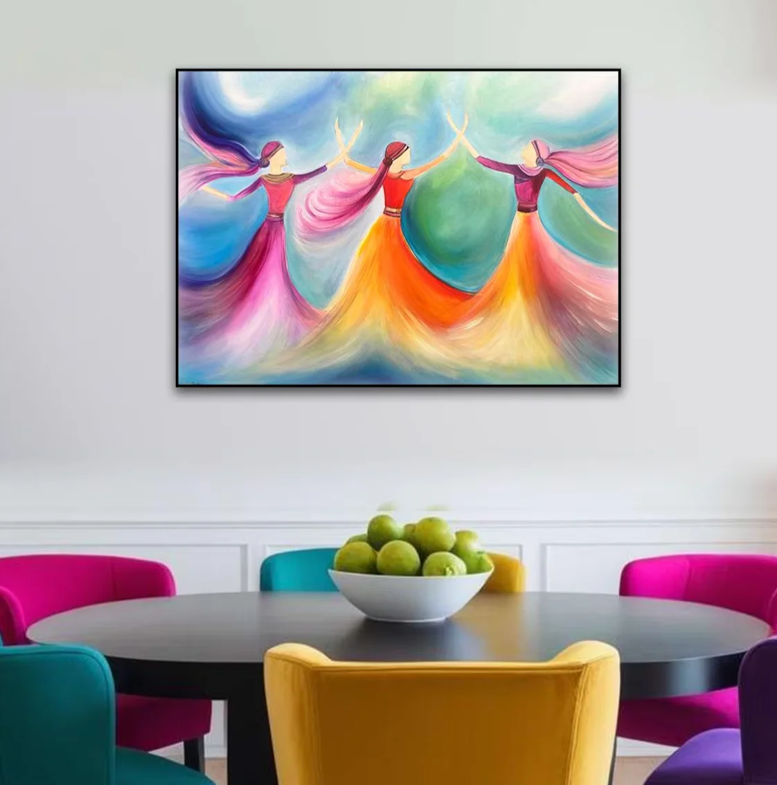 Abstract Jewish Wall Painting Art, Hotel Decor Luxury Jew Murals Art, 10