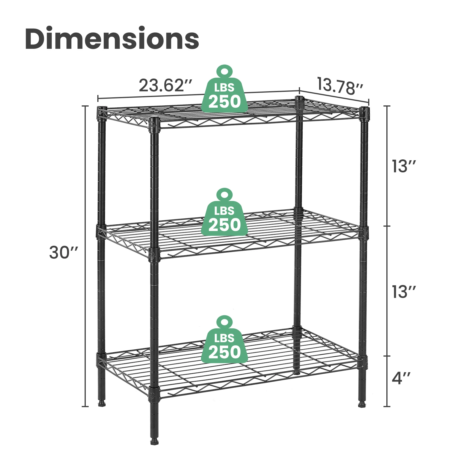 JHK 3-5 Tier Storage Bookshelf 5