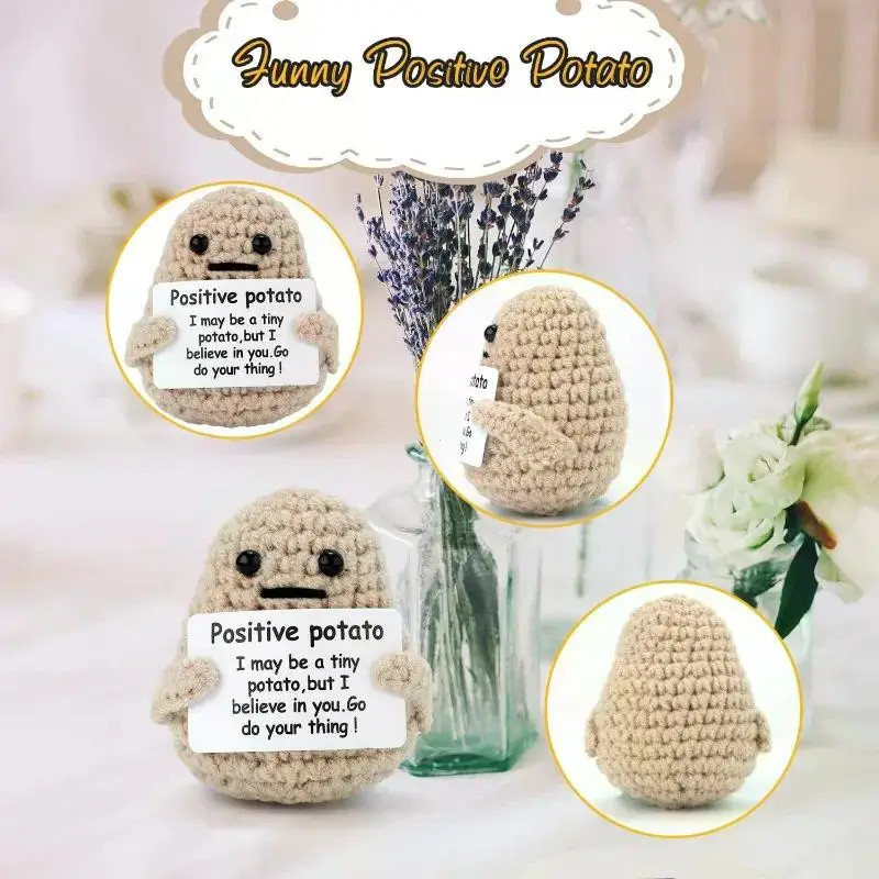 New Positive Energy Potato Hug Pocket Mini Handmade 5