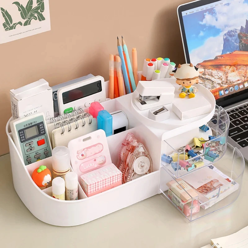 Makeup Storage Box With Mirror Desktop Dressing Table Makeup Mirror Cosmetics 2