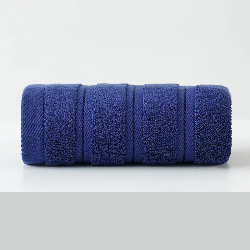 10pcs Customized Embroidery Logo Towel Navy Blue Soft Salon Towels 10