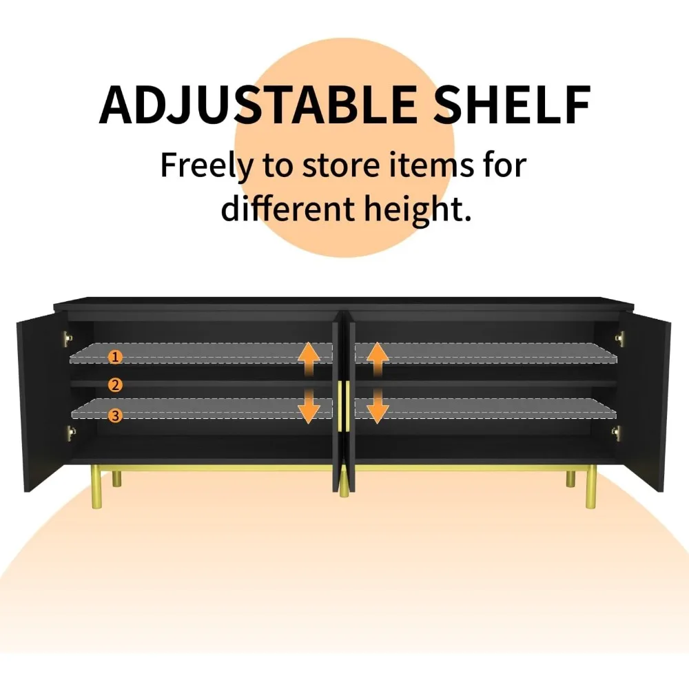 70" Fluted TV Stand 6