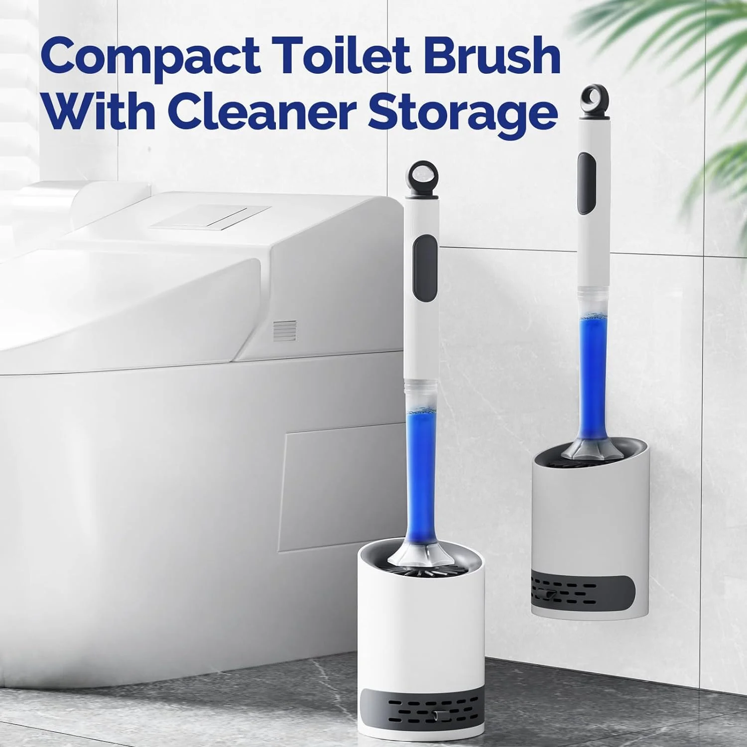 Water Spray Silicone Toilet Brush 40cm 4