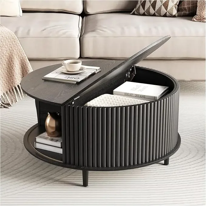 31.5 Round Fluted Coffee Table 8
