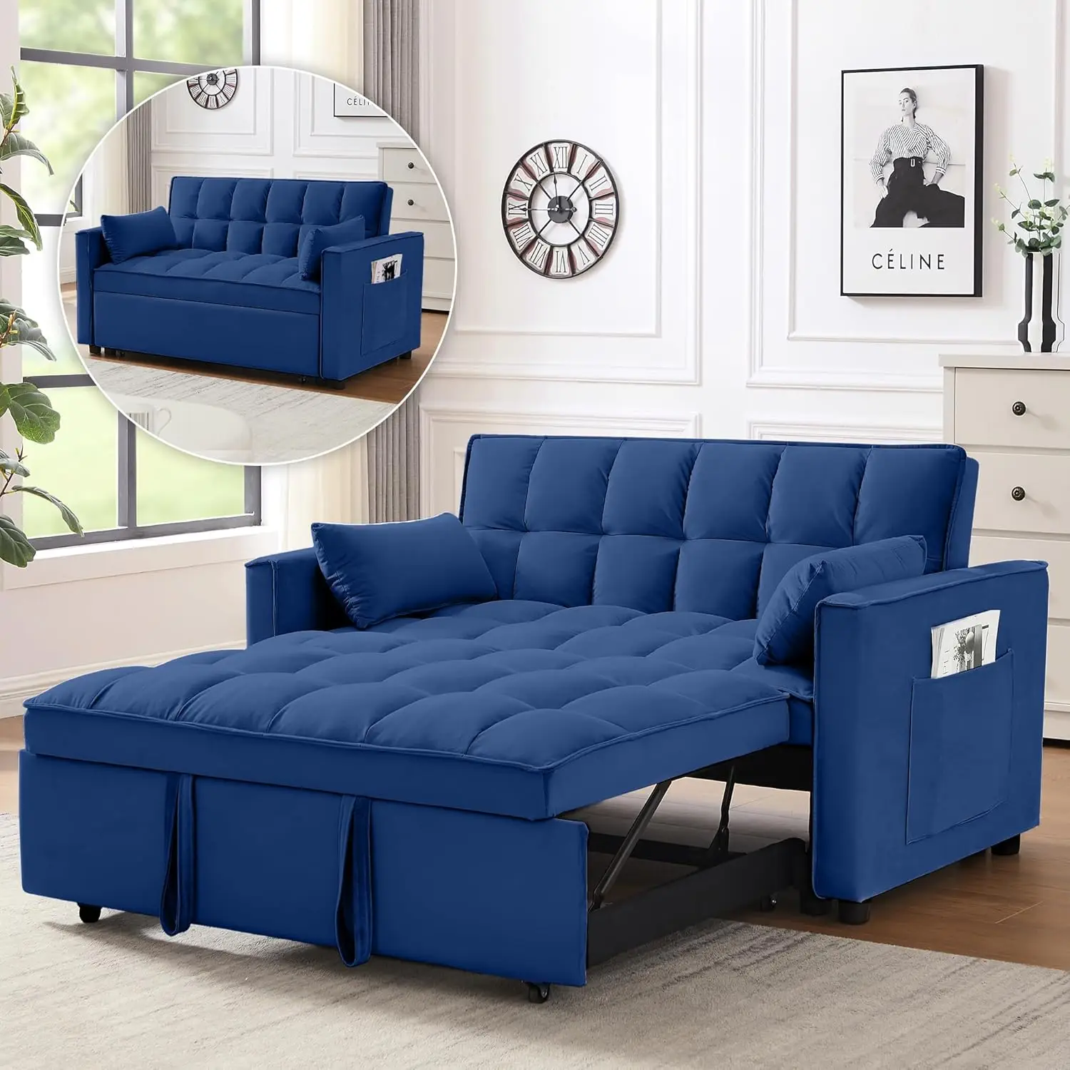 3 in 1 Convertible Sleeper Sofa Bed 9