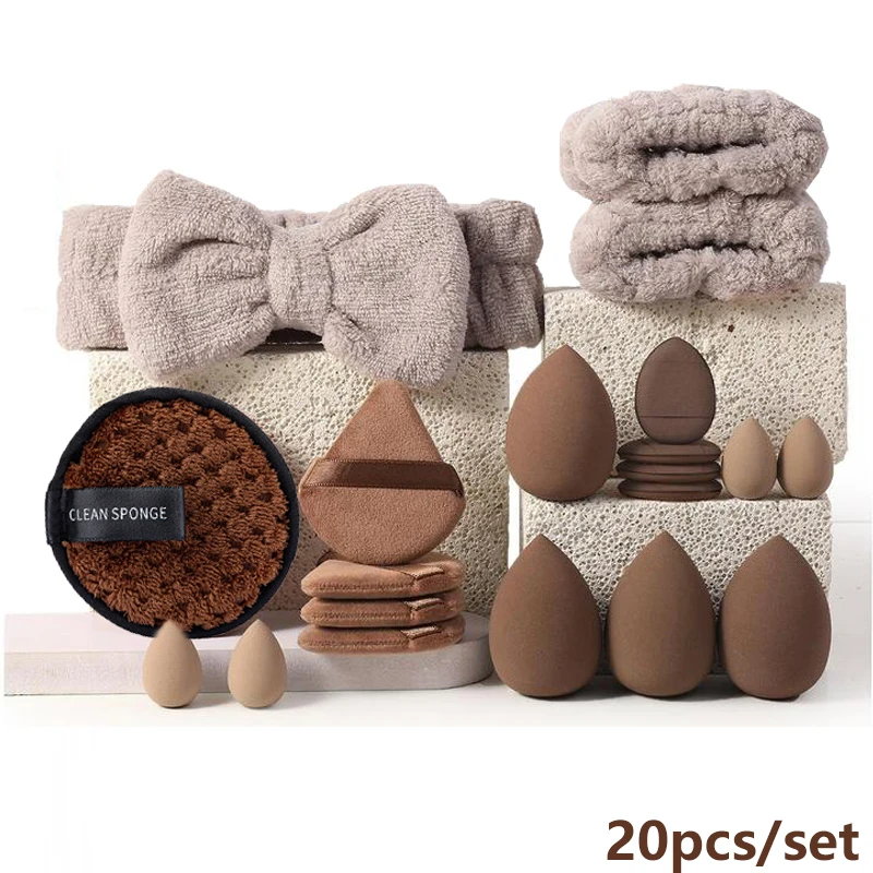 20/40pcs Makeup Brush And Sponge Set Professional Makeup Brush Set 8