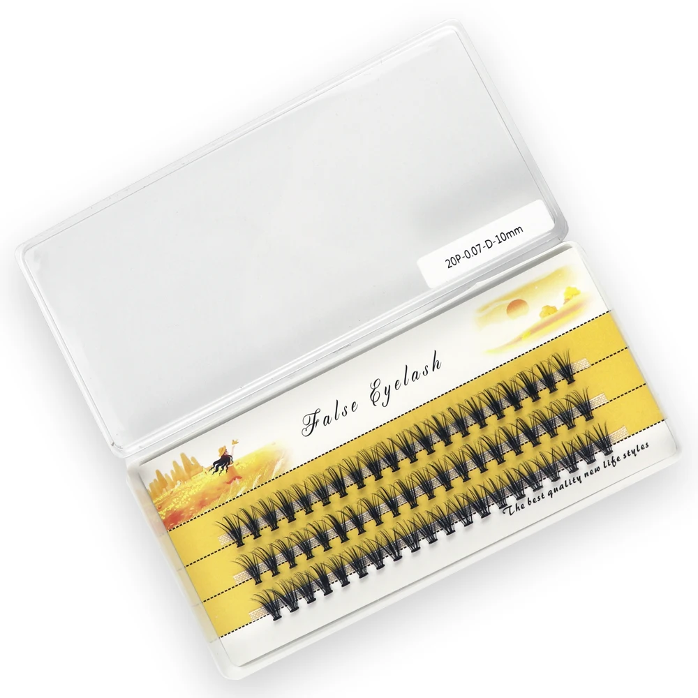 20/30D Mink Eyelashes Natural Eyelash bunches 1 box/60 bundle 3D Russian individual Eyelash 6