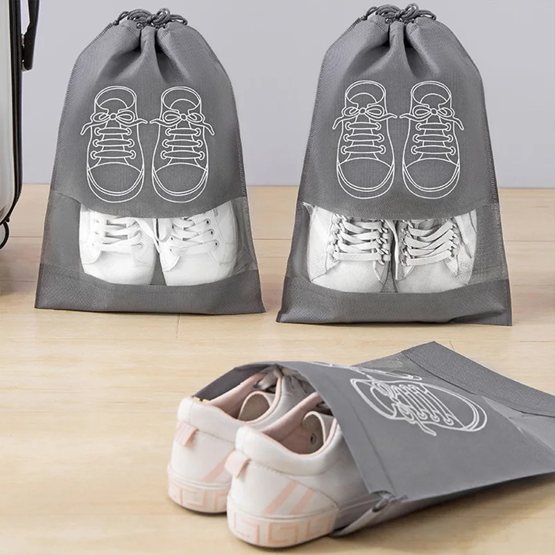 10/5pcs Shoes Storage Bags Closet Organizer Non-woven Travel Portable Bag 2