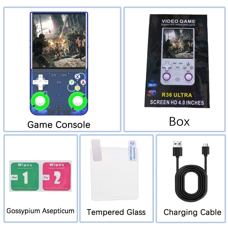 Portable R36Ultra Retro Handheld Game Console 4.0-inch Open-source Linux held Game 13