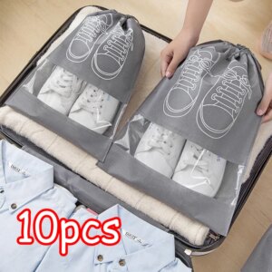 10/5pcs Shoes Storage Bags Closet Organizer Non-woven Travel Portable Bag 1