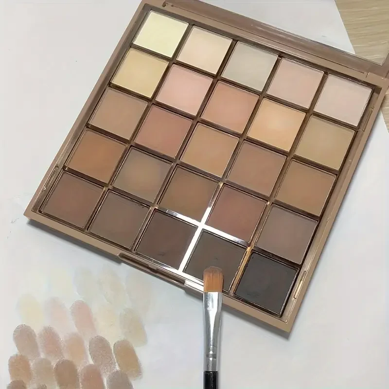 25 color eyeshadow palette - matte and shimmer, high pigmy brown nude, 2