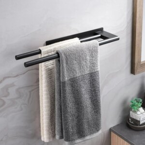 Stainless Steel Towel Bar Home Double-pole Set 1