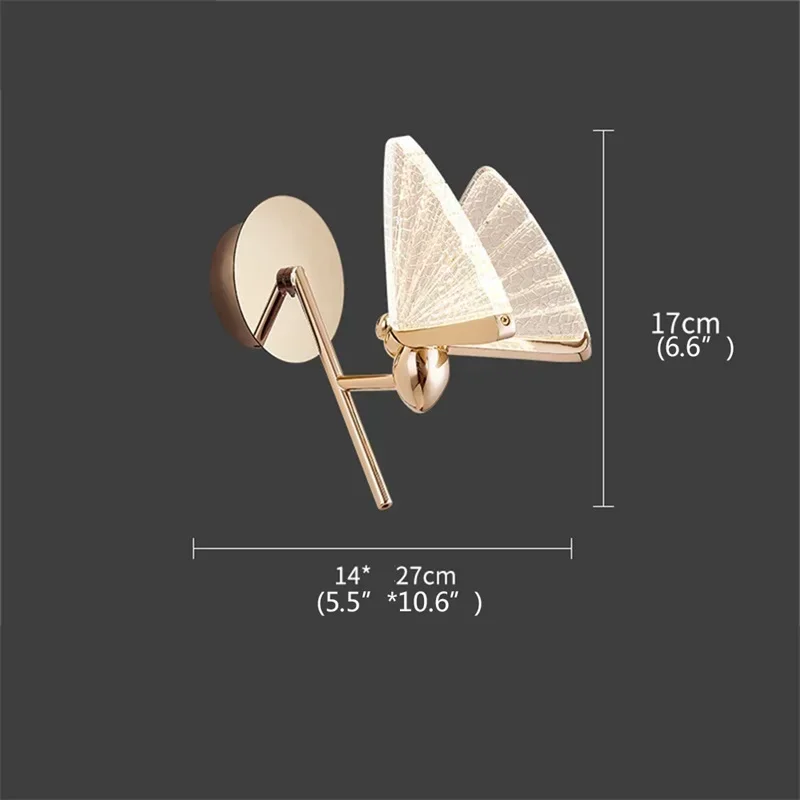 ASHER Nordic Creative Butterfly Wall Lights 12